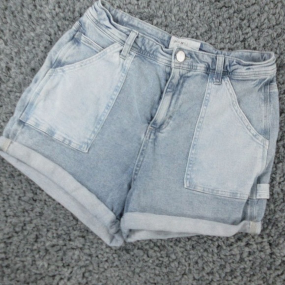 Ban-Jara Shorts Womens 9/28 Blue Roll Cuff Distressed - Picture 2 of 3